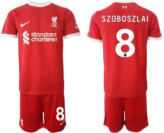 Najcenejši Moški Nogometni dresi kompleti Liverpool Domači 2023 2024 Dominik Szoboszlai 8