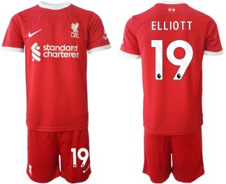 Najcenejši Moški Nogometni dresi kompleti Liverpool Domači 2023 2024 Harvey Elliott 19