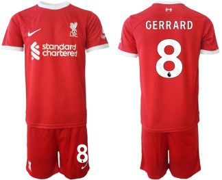 Najcenejši Moški Nogometni dresi kompleti Liverpool Domači 2023 2024 Steven Gerrard 8