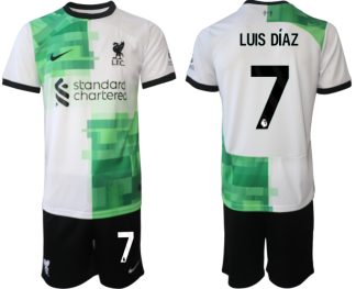 Najcenejši Moški Nogometni dresi kompleti Liverpool Gostujoči 2023 2024 Luis Diaz 7