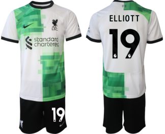 Najcenejši Moški Nogometni dresi Liverpool Gostujoči Kratek Rokav + Kratke hlače 2023 2024 Harvey Elliott 19