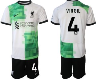 Najcenejši nogometni dresi kompleti Liverpool Gostujoči 2023 2024 Virgil van Dijk 4