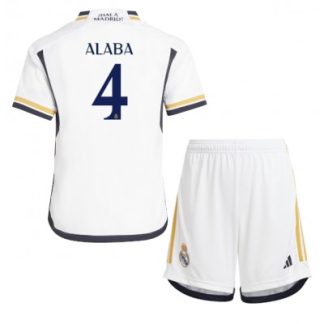 Najcenejši Otroški Nogometni dresi kompleti Real Madrid Domači 23-24 David Alaba 4