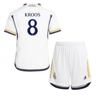 Najcenejši Otroški Nogometni dresi kompleti Real Madrid Domači 23-24 Toni Kroos 8