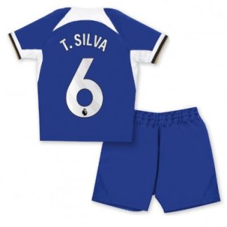 Najcenejši Otroški Nogometni dresi kompleti za otroke Chelsea Domači 2023-24 Thiago Silva 6