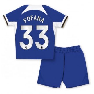 Najcenejši Otroški Nogometni dresi kompleti za otroke Chelsea Domači 2023-24 Wesley Fofana 33