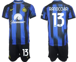 Novo Moški Nogometni dresi kompleti Inter Milan Domači 2023 2024 tisk Andrea Ranocchia 13