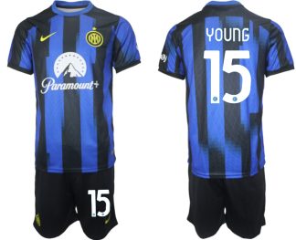 Novo Moški Nogometni dresi kompleti Inter Milan Domači 2023 2024 tisk Ashley Young 15