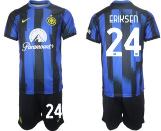 Novo Moški Nogometni dresi kompleti Inter Milan Domači 2023 2024 tisk Christian Eriksen 24