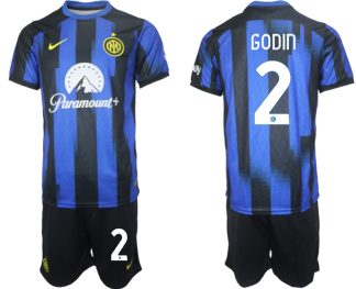 Novo Moški Nogometni dresi kompleti Inter Milan Domači 2023 2024 tisk Diego Godin 2