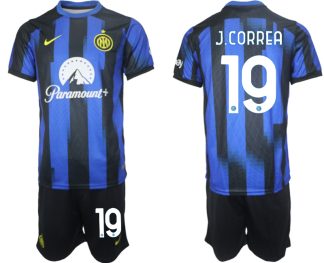 Novo Moški Nogometni dresi kompleti Inter Milan Domači 2023 2024 tisk Joaquin Correa 19