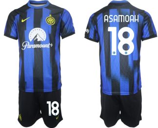 Novo Moški Nogometni dresi kompleti Inter Milan Domači 2023 2024 tisk Kwadwo Asamoah 18
