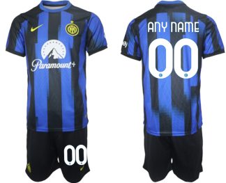 Novo Moški Nogometni dresi kompleti Inter Milan Domači 2023 2024 z lastnim tiskom