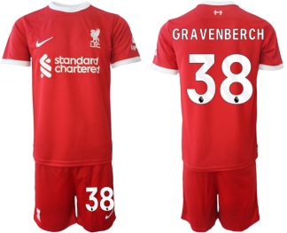 Novo Moški Nogometni dresovi kompleti Liverpool Domači 2023 2024 tisk Ryan Gravenberch 38