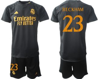 Kje Kupiti Moški Nogometni dresi kompleti Real Madrid Tretji 2023 2024 David Beckham 23