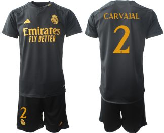 Kje Kupiti Najcenejši Moški Nogometni dresi kompleti Real Madrid Tretji 2023-24 Daniel Carvajal 2