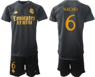 Kje Kupiti Najcenejši Moški Nogometni dresi kompleti Real Madrid Tretji 2023-24 Nacho 6