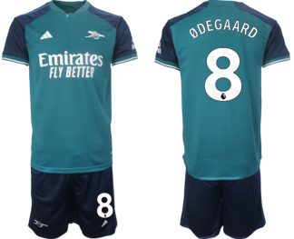 Najcenejši Moški Nogometni dresi Arsenal Tretji 2023-24 Kratek Rokav + Kratke hlače Martin Odegaard 8