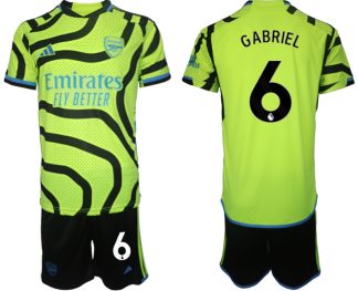 Najcenejši Moški Nogometni dresi kompleti Arsenal Gostujoči 2023-24 Gabriel Magalhaes 6