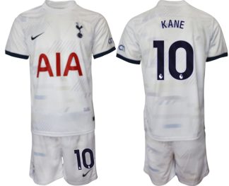 Najcenejši Moški Nogometni dresi kompleti Tottenham Hotspur Domači bela 2023 2024 Harry Kane 10