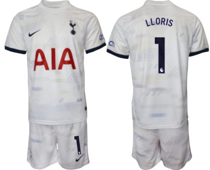 Najcenejši Moški Nogometni dresi kompleti Tottenham Hotspur Domači bela 2023 2024 Hugo Lloris 1