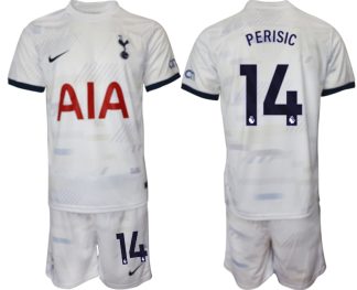 Najcenejši Moški Nogometni dresi kompleti Tottenham Hotspur Domači bela 2023 2024 Ivan Perisic 14