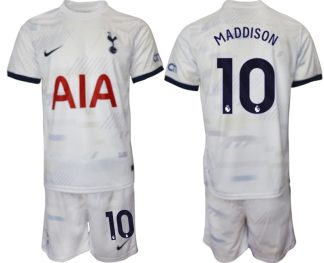 Najcenejši Moški Nogometni dresi kompleti Tottenham Hotspur Domači bela 2023 2024 James Maddison 10