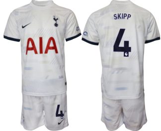 Najcenejši Moški Nogometni dresi kompleti Tottenham Hotspur Domači bela 2023 2024 Oliver Skipp 4