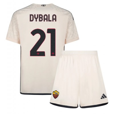 Najcenejši Otroški Nogometni dresi kompleti AS Roma Gostujoči 2023 2024 Paulo Dybala 21
