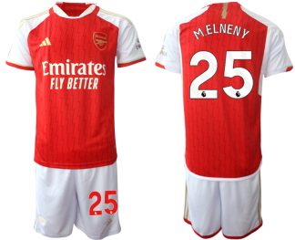Novo Moški Nogometni dresi kompleti Arsenal Domači 2023-24 rdeča bela Mohamed Elneny 25