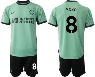 Najcenejši Moški Nogometni dresi kompleti Chelsea Tretji 2023 2024 Enzo Fernández 8