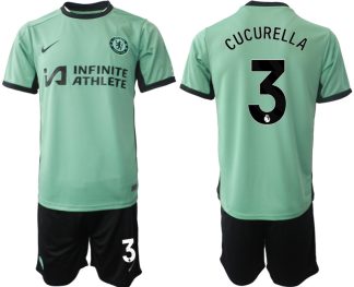 Najcenejši Moški Nogometni dresi kompleti Chelsea Tretji 2023 2024 Marc Cucurella 3