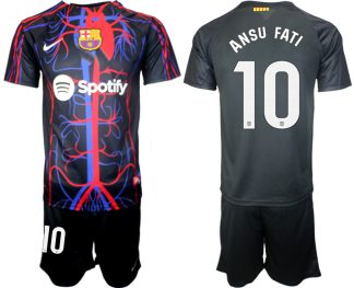 Novo prodajo Moški Nogometni dresi kompleti Patta x FC Barcelona 2023-2024 Ansu Fati 10