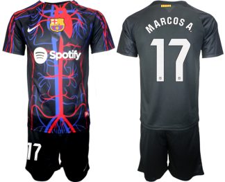 Novo prodajo Moški Nogometni dresi kompleti Patta x FC Barcelona 2023-2024 Marcos Alonso 17