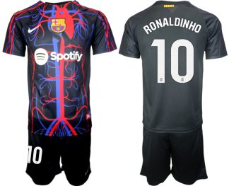 Novo prodajo Moški Nogometni dresi kompleti Patta x FC Barcelona 2023-2024 Ronaldinho 10