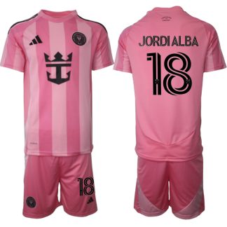 Moški Nogometni dresi kompleti Inter Miami CF Domači 2025-26 Jordi Alba 18