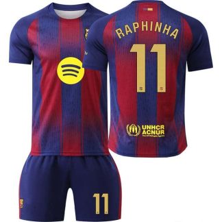 Nogometni dresi komplet FC Barcelona Domači 2025-26 Raphinha Belloli 11