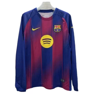 Moški Dresi za nogomet FC Barcelona 2025-26 Dolgi Rokav