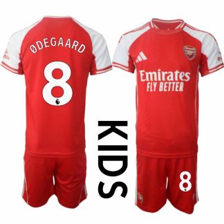 Nogometni dresi Kompleti za otroke Arsenal Domači 2025-26 tisk Martin Ødegaard 8