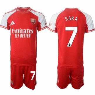 Poceni Nogometni dresi Kompleti za otroke Arsenal 2025-26 Bukayo Saka 7