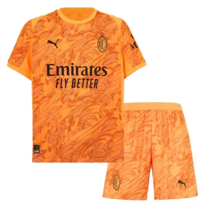 Otroški Nogometni Dresi komplet AC Milan Vratar 2025-26 Oranžna Mike Maignan 16