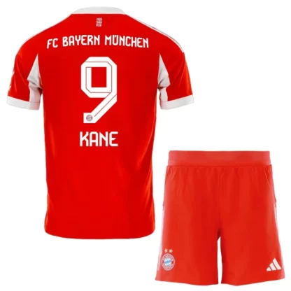 Nogometni dresi komplet tisk Harry Kane 9 FC Bayern Munich Domači 2025-26 rdeča