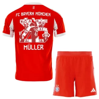 Poceni Nogometni dresi komplet FC Bayern Munich Domači 2025-26 Thomas Müller 25-Posebno