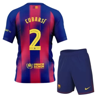 Otroški Dresi FC Barcelona Domači 2025-26 Pau Cubarsi 2