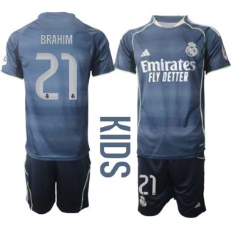 Kupiti Poceni Otroški Nogometni dresi komplet Real Madrid Gostujoči 2025-26 Brahim Díaz 21