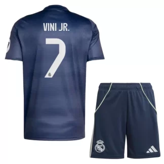Kupiti Poceni Otroški Nogometni dresi komplet Real Madrid Gostujoči 2025-26 Vinicius Junior 7