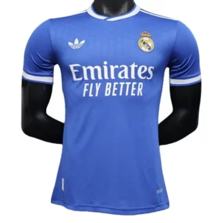 Poceni Moški Nogometni dresi Real Madrid Tretji 2025-26 modra po naročilu