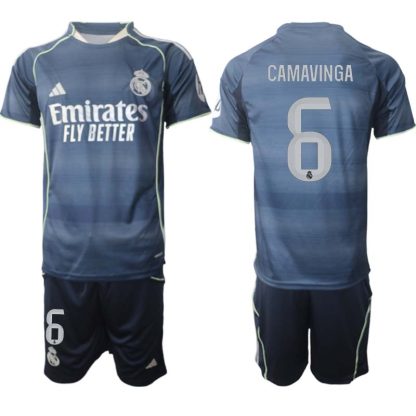 Kupiti Nogometni dresi komplet Real Madrid Gostujoči 2025-26 Eduardo Camavinga 6
