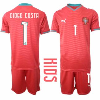 Nakup- Poceni Otroški nogometni dres Diogo Costa #1 Portugalska Domači SP 2026