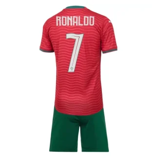 Prodajo Nogometni dres kompleti za otroke Cristiano Ronaldo #7 Portugalska Domači SP 2026